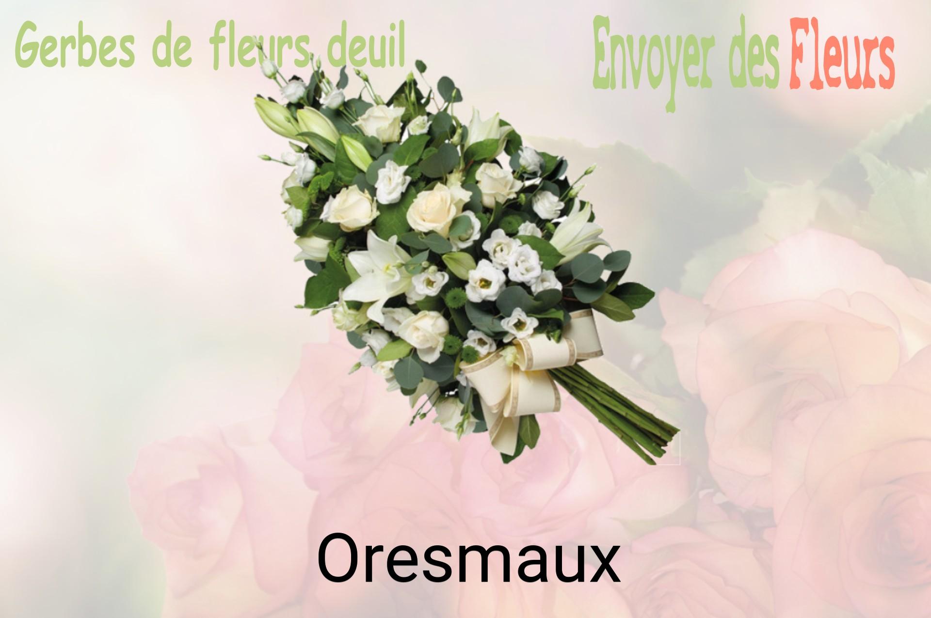Gerbe de fleurs de deuil livrée à Oresmaux